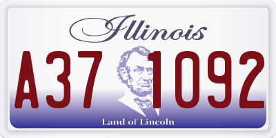 IL license plate A371092