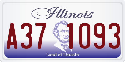 IL license plate A371093