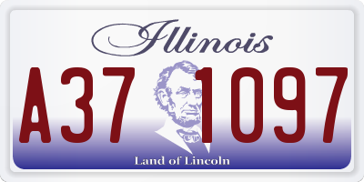 IL license plate A371097