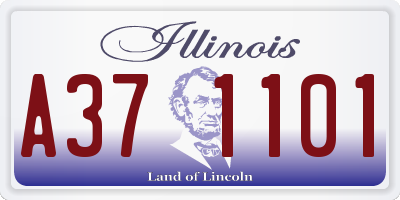 IL license plate A371101