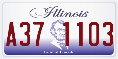 IL license plate A371103