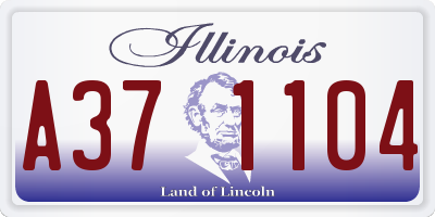 IL license plate A371104