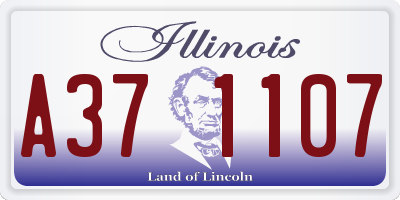 IL license plate A371107