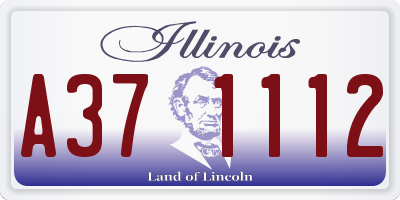 IL license plate A371112