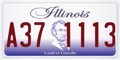 IL license plate A371113