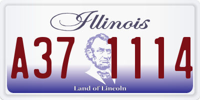 IL license plate A371114