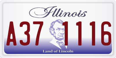 IL license plate A371116