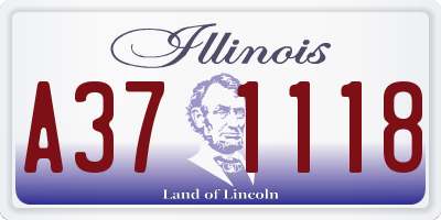 IL license plate A371118