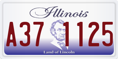 IL license plate A371125