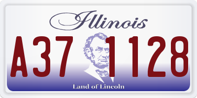 IL license plate A371128