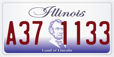 IL license plate A371133