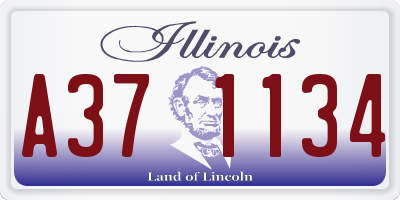 IL license plate A371134