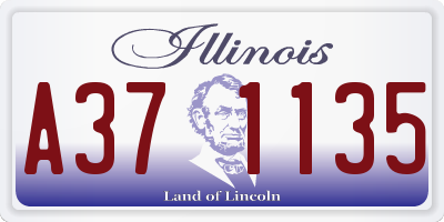 IL license plate A371135
