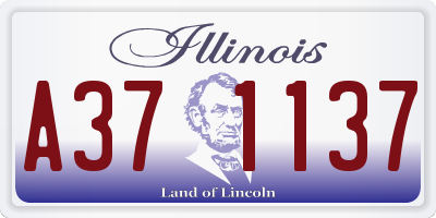 IL license plate A371137