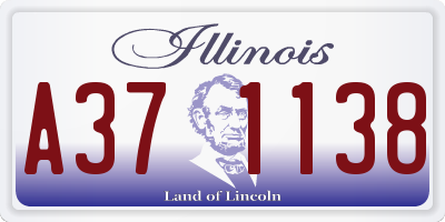 IL license plate A371138