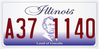 IL license plate A371140