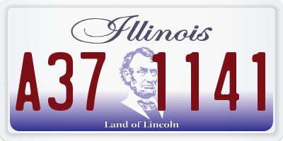 IL license plate A371141