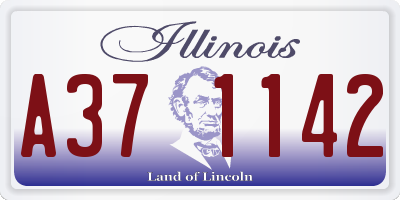 IL license plate A371142