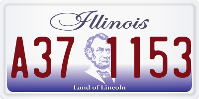 IL license plate A371153