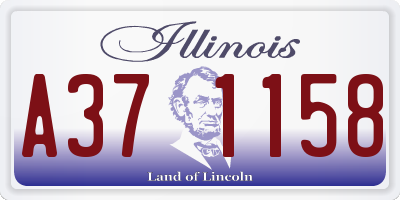 IL license plate A371158