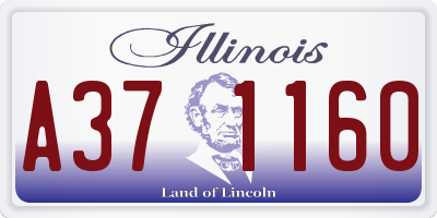 IL license plate A371160