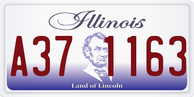 IL license plate A371163