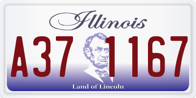 IL license plate A371167