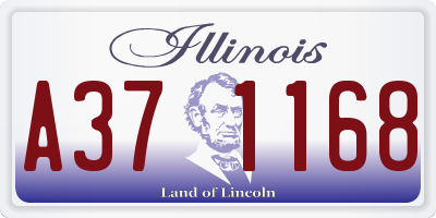 IL license plate A371168