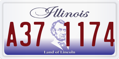 IL license plate A371174