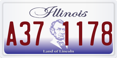 IL license plate A371178