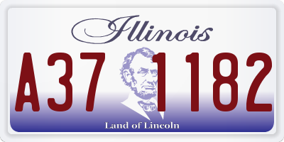 IL license plate A371182