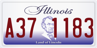 IL license plate A371183