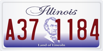 IL license plate A371184