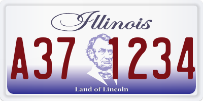 IL license plate A371234