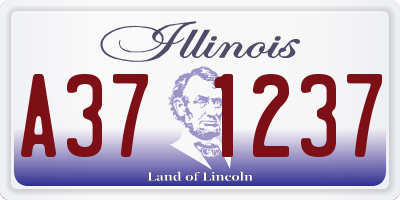 IL license plate A371237
