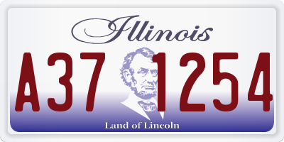 IL license plate A371254