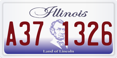 IL license plate A371326