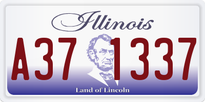 IL license plate A371337