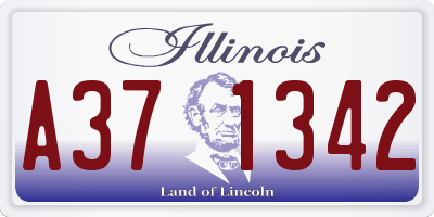 IL license plate A371342