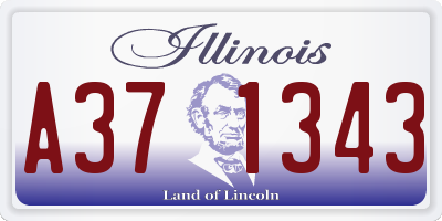 IL license plate A371343