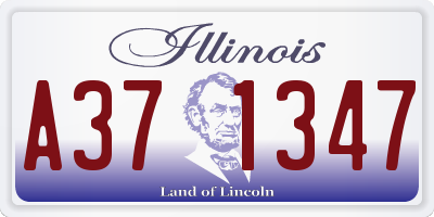 IL license plate A371347