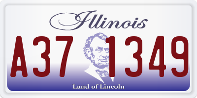 IL license plate A371349