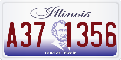 IL license plate A371356