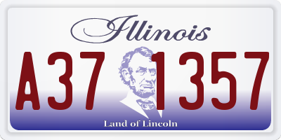 IL license plate A371357