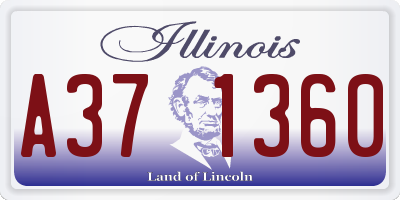 IL license plate A371360