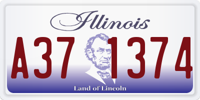 IL license plate A371374