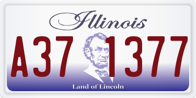 IL license plate A371377
