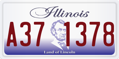 IL license plate A371378