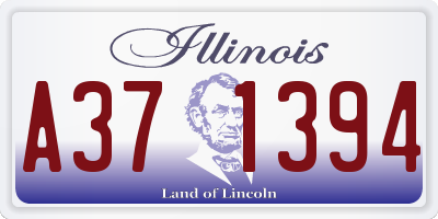 IL license plate A371394