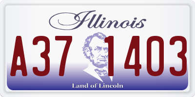 IL license plate A371403
